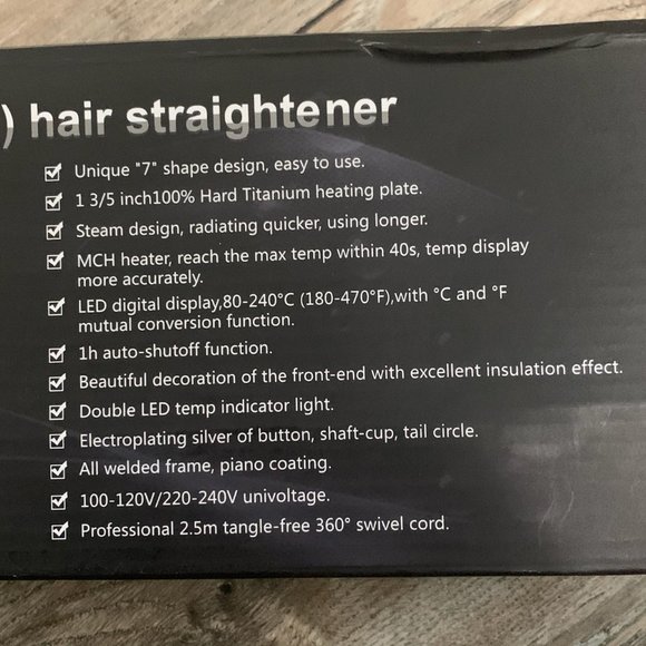 NEW MCH Heater Max‎ Temp 230 C(450 F) Hair Straightener - Picture 5 of 12